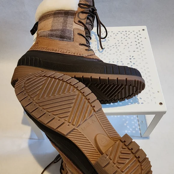 Kamik Sienna Cuff Tan Waterproof Rainboots Sz 9 - Picture 4 of 5